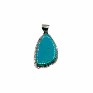 Sterling Silver & Kingman Turquoise Pendant