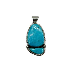 Sterling Silver & Kingman Turquoise Pendant