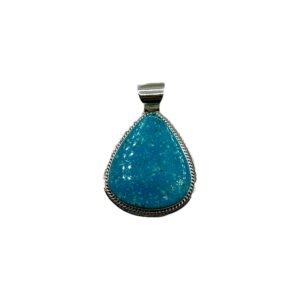 Sterling Silver & Kingman Turquoise Pendant