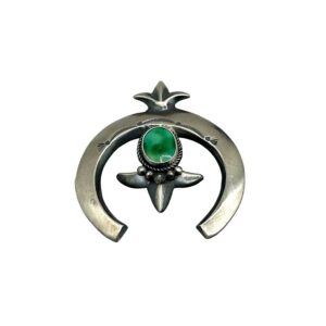 Sterling Silver & Sonoran Gold Turquoise Sandcast Naja Pendant