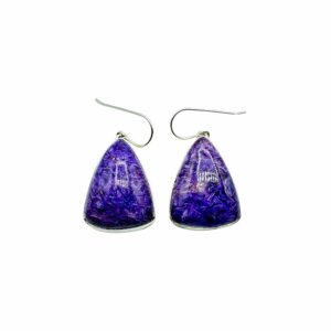 Sterling Silver & Sugilite Dangle Earrings