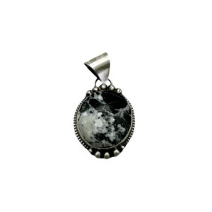 Sterling Silver & White Buffalo Pendant
