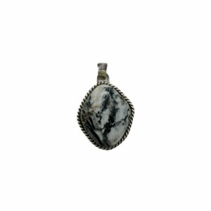 Sterling Silver & White Buffalo Pendant