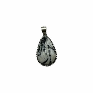 Sterling Silver & White Buffalo Pendant