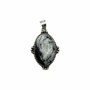 Sterling Silver & White Buffalo Pendant