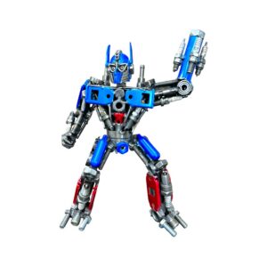 Transformers Optimus Prime Recycled Metal Statue Sculpture
