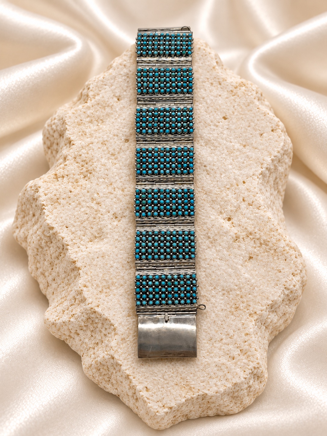 Zuni Snake Eye Bracelet with Turquoise & Sterling Silver