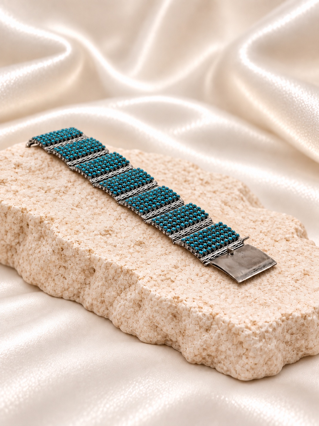Zuni Snake Eye Bracelet with Turquoise & Sterling Silver