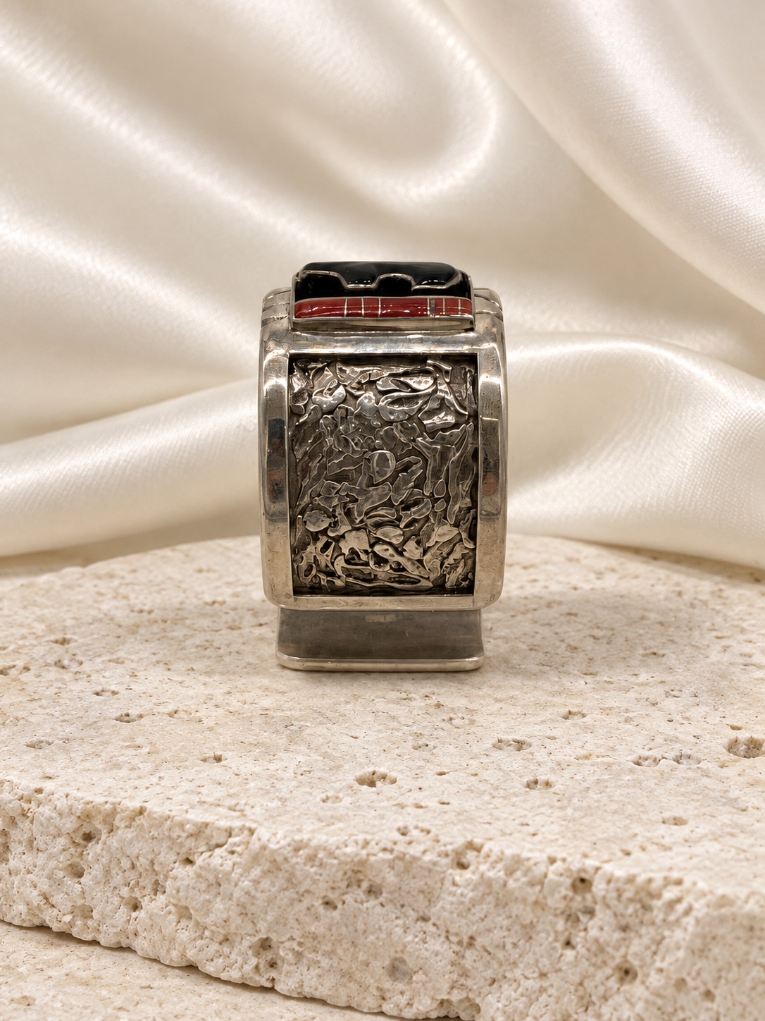 Zuni Sun Face Sterling Silver Cuff Bracelet