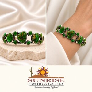 B. Johnson Sterling Silver & Turquoise Split Shank Cuff Bracelet