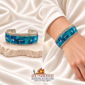 Studio GL Heavy Gauge Sterling Silver & Turquoise Cuff Bracelet