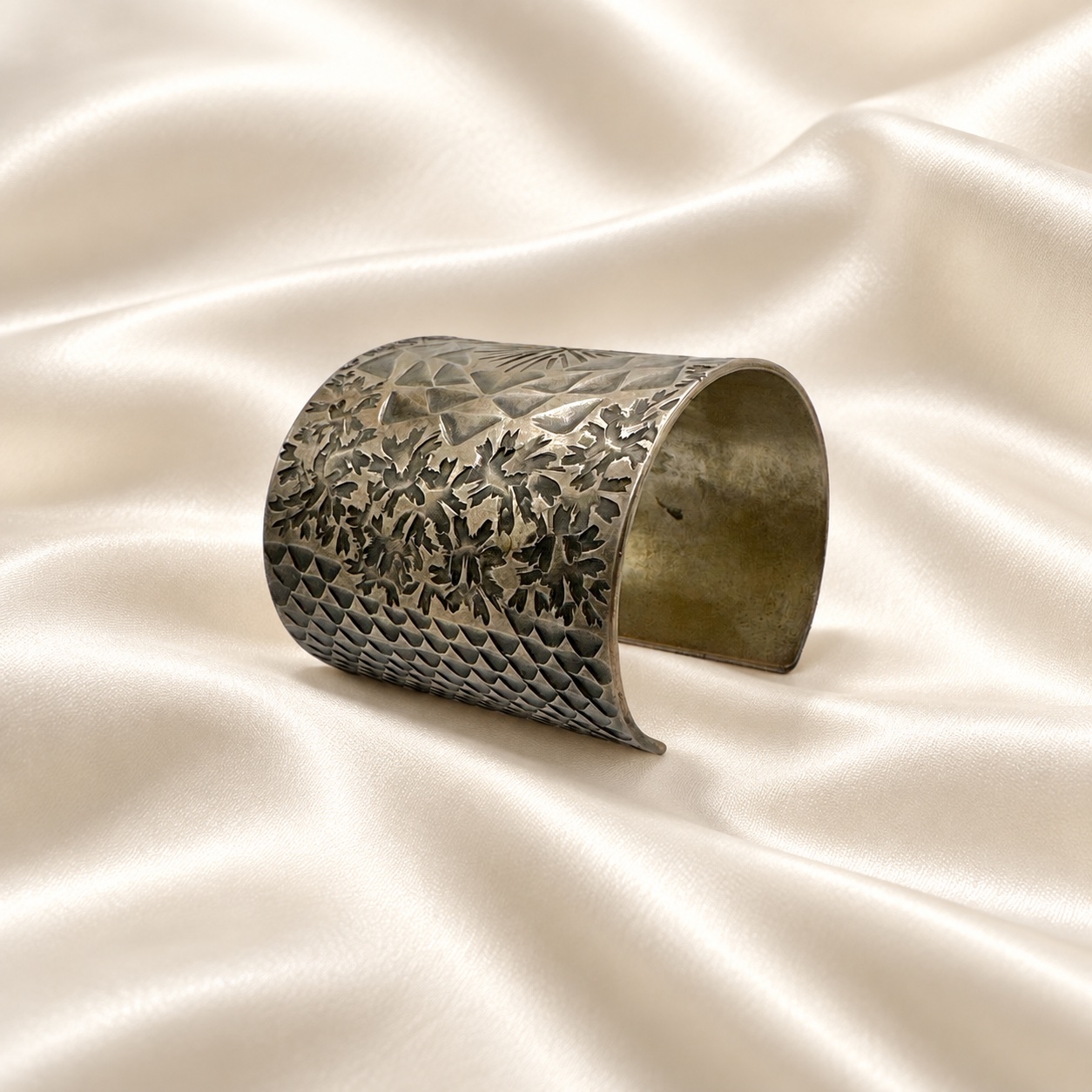 Sterling Silver Wide Cuff Bracelet