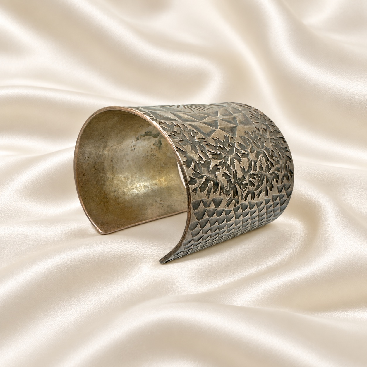 Sterling Silver Wide Cuff Bracelet