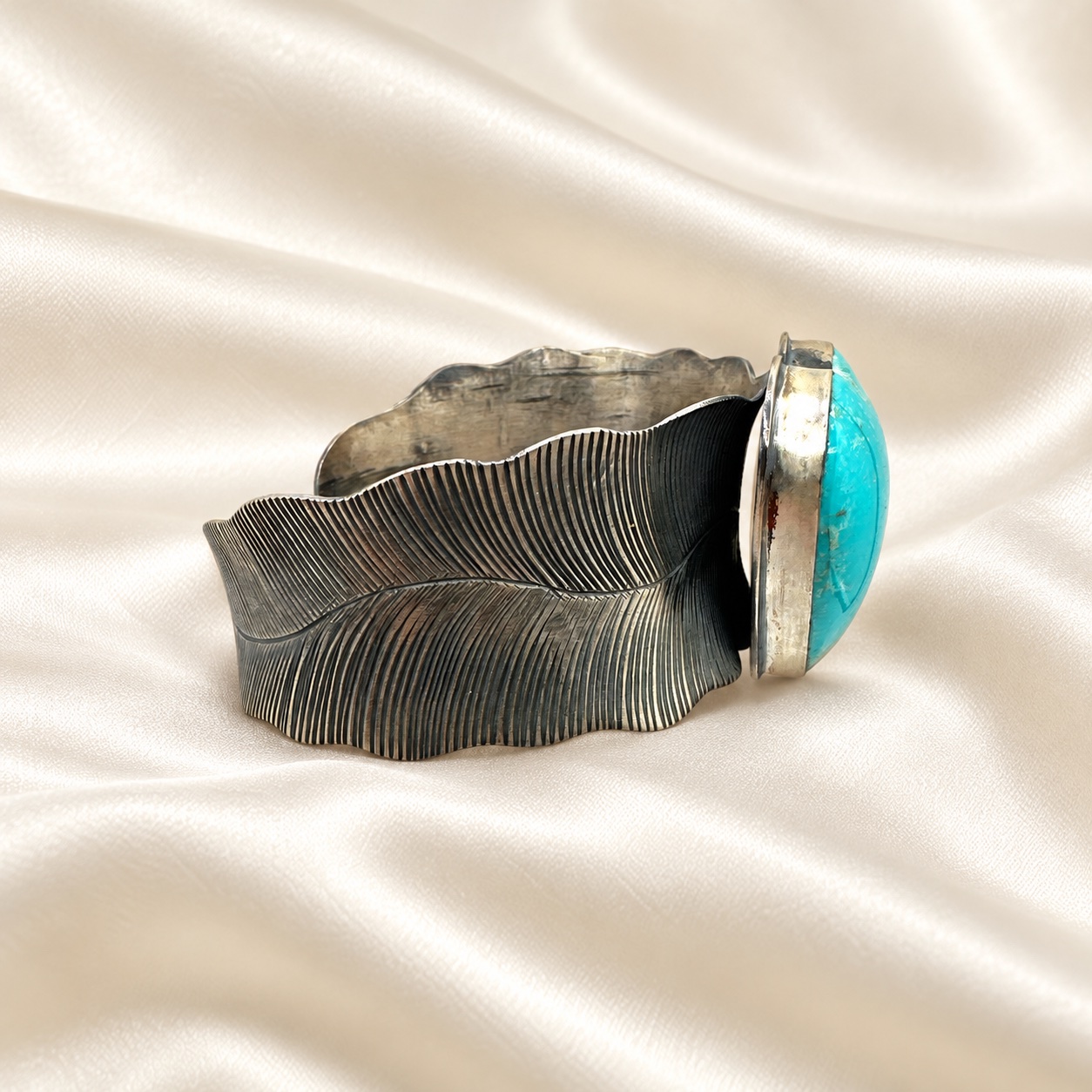 Sterling Silver & Fox Turquoise Cuff Bracelet