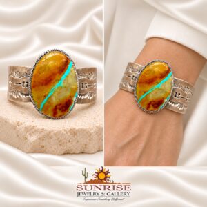 Sterling Silver & Boulder Turquoise Cuff Bracelet