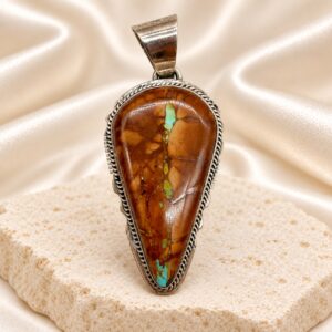 Boulder Turquoise Sterling Silver Pendant