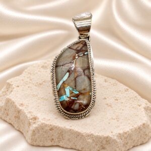 Boulder Turquoise Sterling Silver Pendant