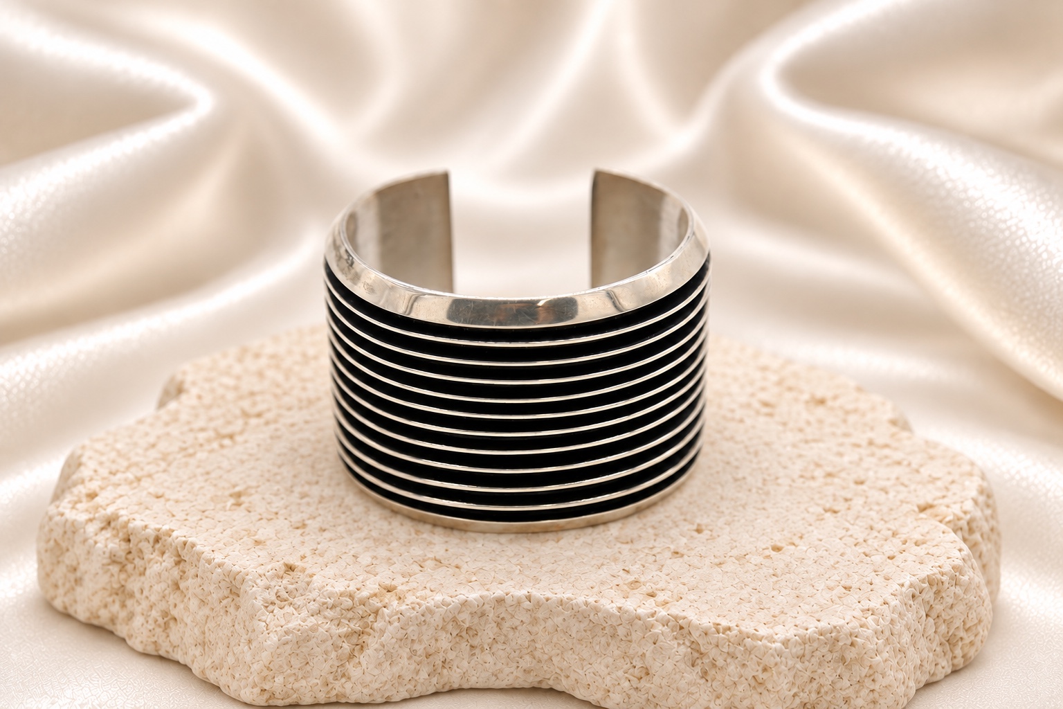 Sterling Silver Native American Navajo Bracelet by Tom Hawk