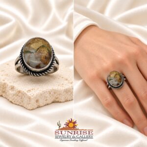 Navajo Sterling Silver & Boulder Turquoise Ring