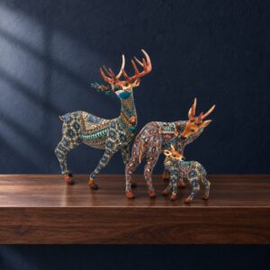 Fimo Clay Elk Family