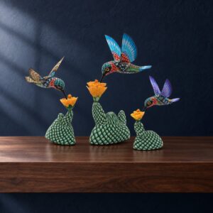 Fimo Clay Hummingbird Family