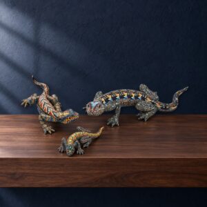 Fimo Clay Lizard Family