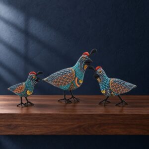 Fimo Clay Quail Family