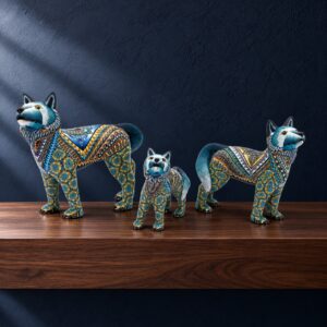 Fimo Clay Wolf Family